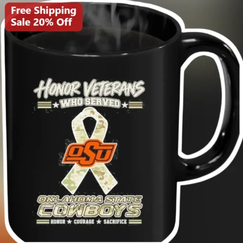 Honor Veterans Who Served OSU Cowboys Mug Military Appreciation Gift for Oklahoma State University Fans