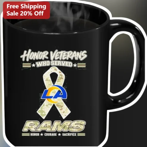Honor Veterans Who Served Rams Courage Sacrifice Mug