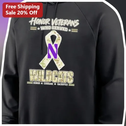 Honor Veterans Who Served Wildcats Hoodie Military Appreciation Gift for Men Women