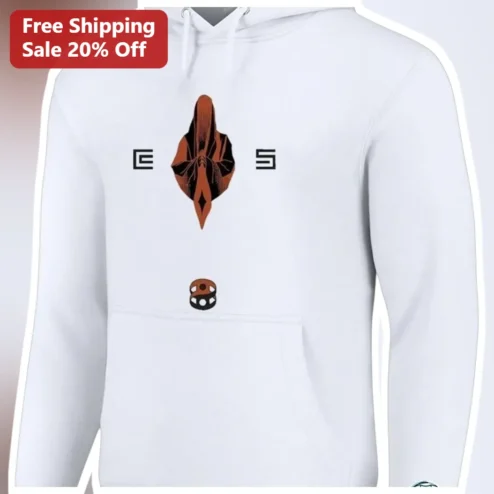 Hooded Figure Geometric Graphic Hoodie Sci-Fi Mystery Streetwear Apparel