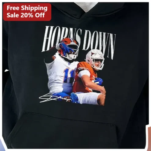 HORNS DOWN Jalen Hurts Philadelphia Eagles Hoodie