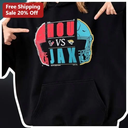 HOU VS JAX Hoodie Houston Texans vs Jacksonville Jaguars NFL Matchup Pullover