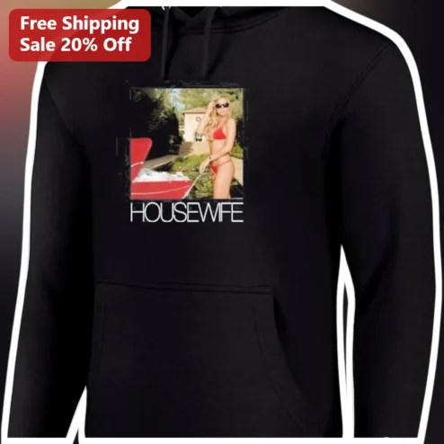 Housewife Hoodie Retro Pop Art Graphic Pullover Funny Mom Gift