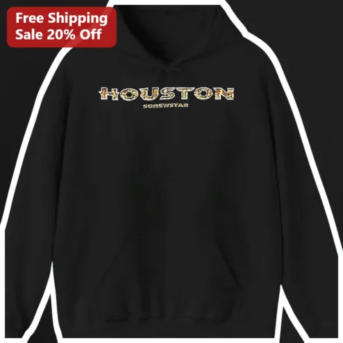 Houston Screwstar Hoodie Camo Graphic Pullover H-Town Streetwear Apparel