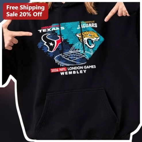 Houston Texans Jacksonville Jaguars 2026 NFL London Games Wembley Hoodie