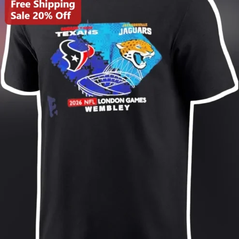 Houston Texans Jacksonville Jaguars 2026 NFL London Games Wembley Tee