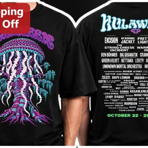 Hulaween October 22-25 2026 Suwannee Music Festival Tee Psychedelic Jellyfish Jam Band Shirt