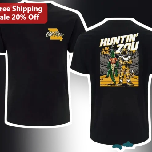 Huntin' In The Zou Old Row Tee Louisiana College Football Mascot Graphic Shirt