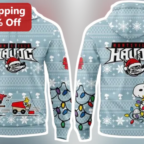 Huntsville Hauloc Snoopy Ugly Christmas Sweater Hoodie