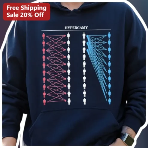 HYPERGAMY Hoodie Men's Pullover Dating Dynamics Chart Graphic Sweatshirt