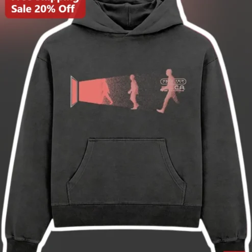 Hypnosis Hoodie Beam Silhouette Graphic Pullover for Psychology Fans