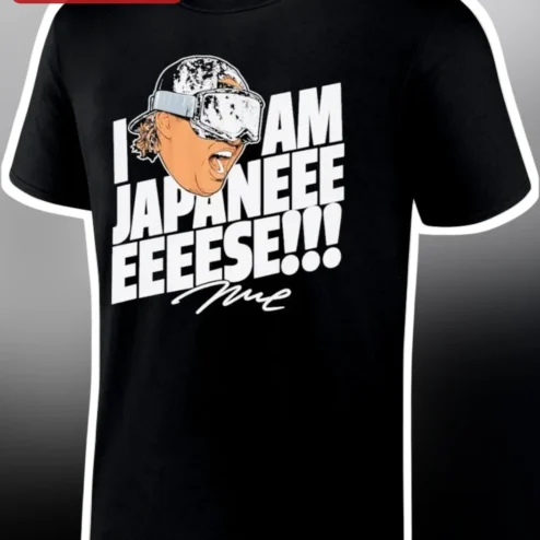 I AM JAPANEEEEESE!!! Travis Barker Pop Punk Graphic Tee Black Cotton Shirt