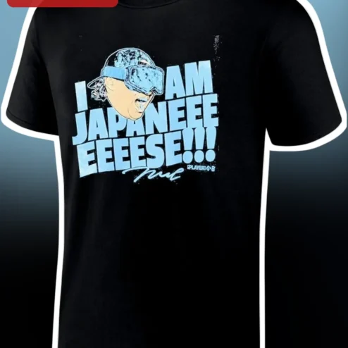 I Am Japanese Tee Munetaka Murakami Style Baseball Graphic Shirt for Men Women