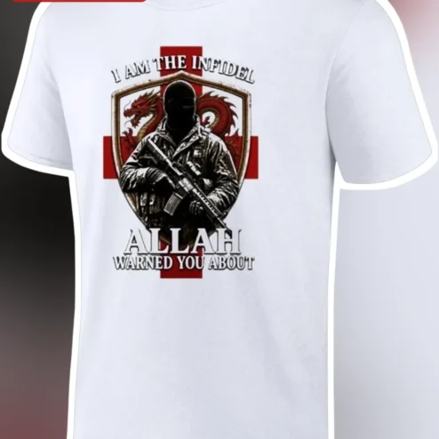 I Am The Infidel Allah Warned You About Military Tactical Graphic Tee