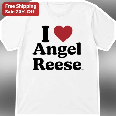 I Angel Reese Tee WNBA Basketball Fan Apparel Bayou Barbie Gift for Women