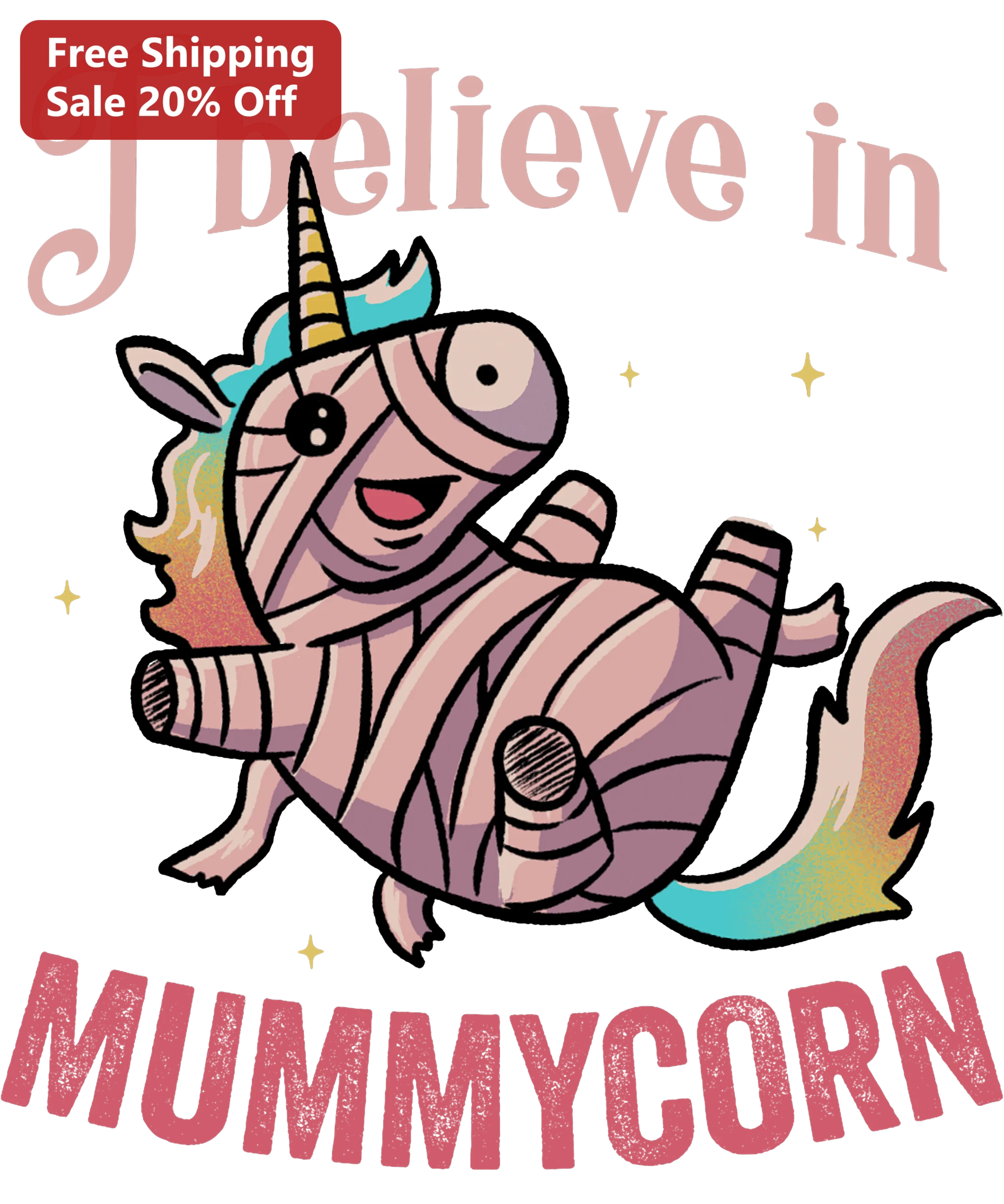 I Believe In Mummycorn Funny Cute Spooky Halloween Unicorn Graphic Tee Gift for Kids