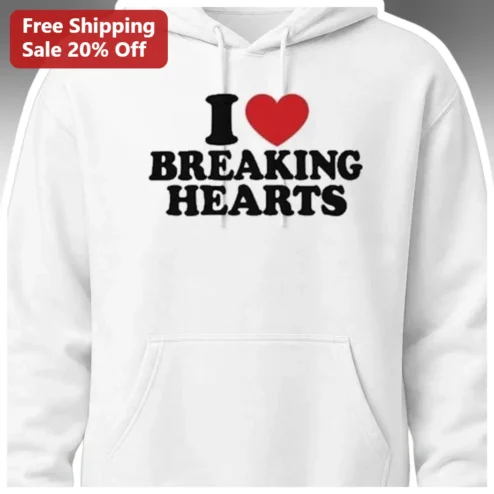 I Breaking Hearts Hoodie Funny Anti-Valentine Gift for Teens Dark Humor Statement Sweatshirt
