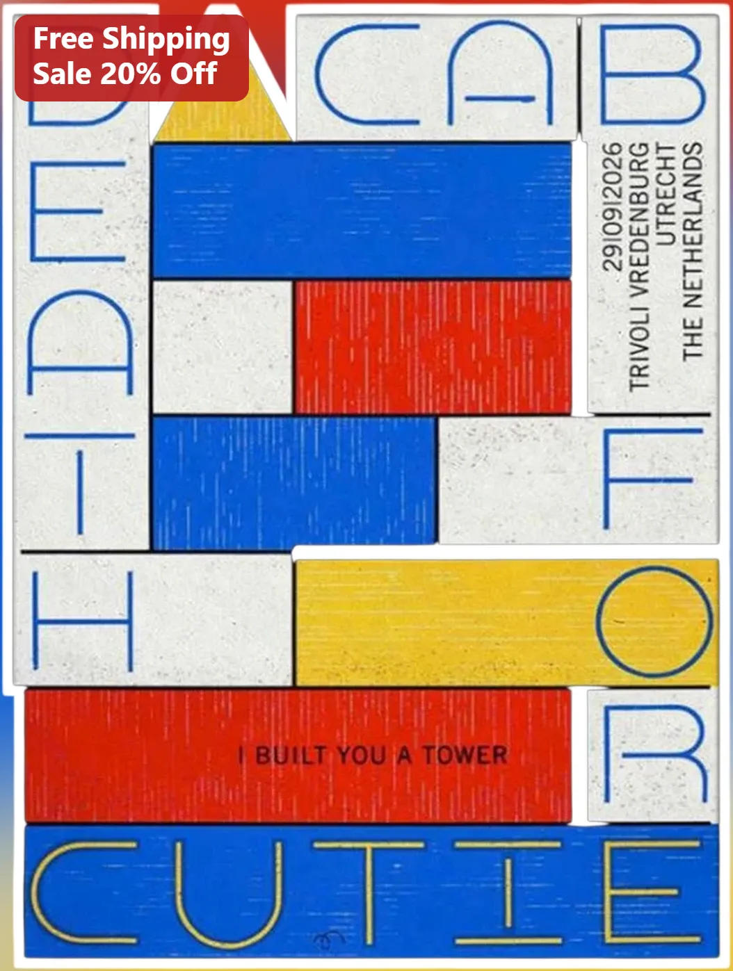 I Built You a Tower Poster Death Cab for Cutie Indie Rock Album Art Print Gift