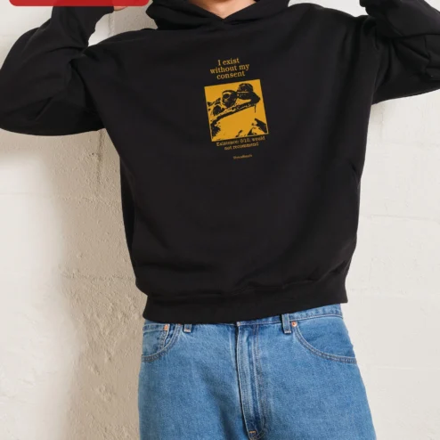 I Exist Without My Consent Kermit The Frog Meme Hoodie Existence 0/10 Would Not Recommend Funny Nihi on a hanger, ready to ship from Chicago, Illinois