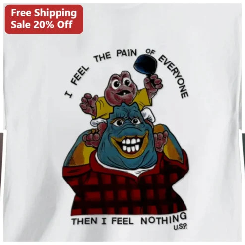 I Feel The Pain Of Everyone Then I Feel Nothing Oobi Cartoon Tee Retro Meme Shirt