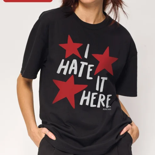 I Hate It Here Tee Funny Sarcastic Introvert Meme Shirt Unofficial Fan Gift