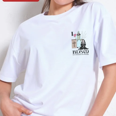 I Heart BDSM Bible Discussion Study Meetings Tee Funny Religious Humor Graphic Shirt