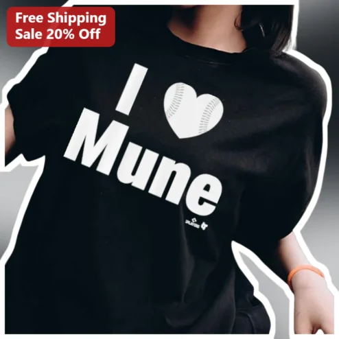 I Heart Mune Tee Baseball Lover Gift Shirt