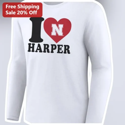 I Heart N Long Sleeve Tee Personalized Custom Name Nebraska Huskers Fan Gift