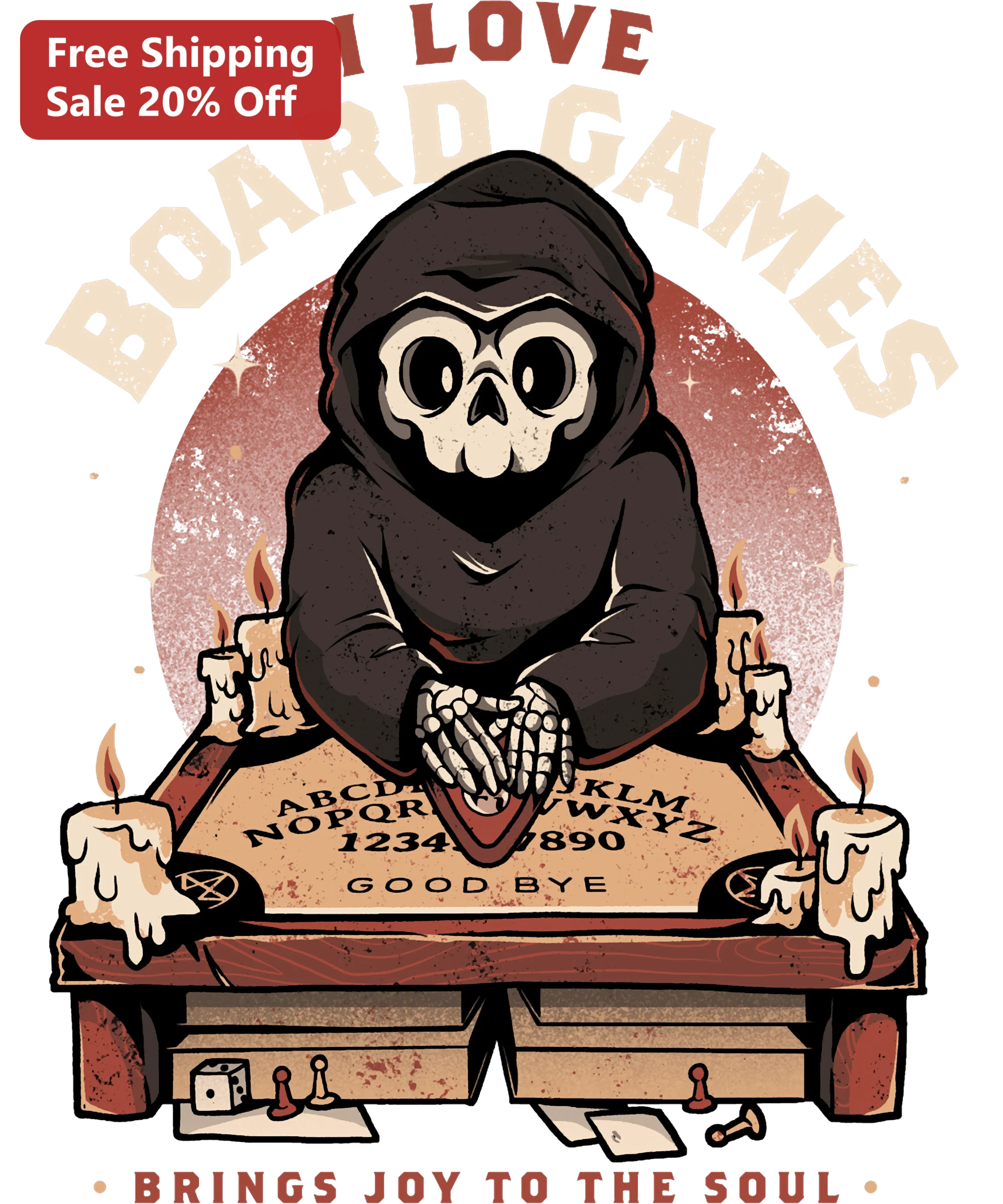 I Love Board Games Brings Joy To The Soul Graphic Tee For Adults