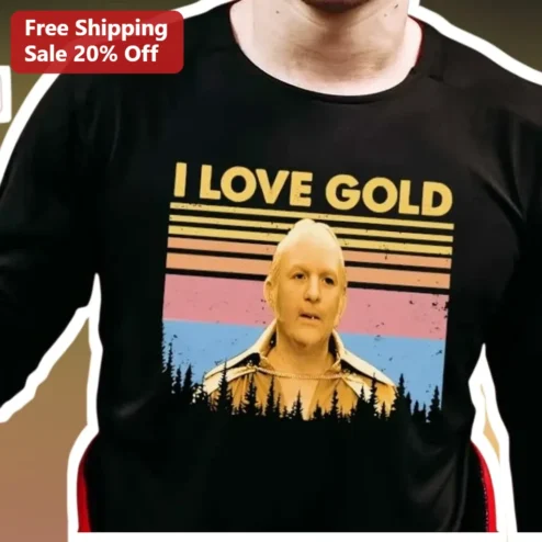 I Love Gold Joe Exotic Tiger King Retro Sunset Long Sleeve Shirt