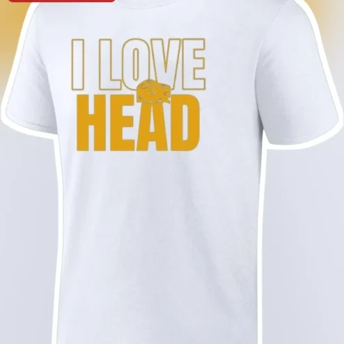 I Love Head Tee Funny Cheese Pun Graphic T-Shirt Gift for Foodies
