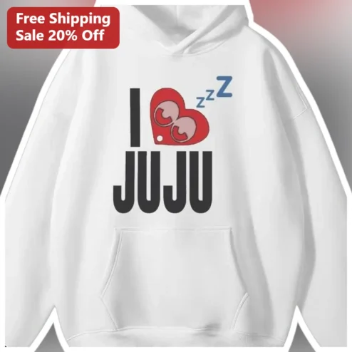 I Love Juju Hoodie Cute Cartoon Heart Graphic Pullover for Women Men African Diaspora Cultural Pride Gift