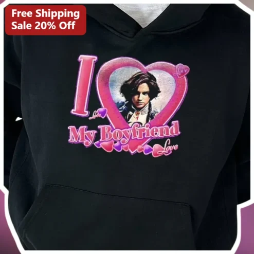 I Love My Boyfriend Hoodie Henry Cavill The Witcher Geralt Fan Art Couple Gift