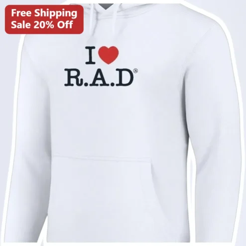 I Love R.A.D Hoodie Retro Typography Academic Gift for Men Women