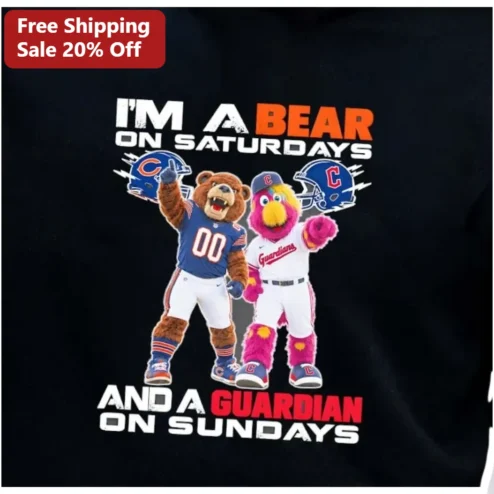 I'M A BEAR ON SATURDAYS AND A GUARDIAN ON SUNDAYS Tee Staley Da Bear Benny The Ball NFL MLB Crossover Gift