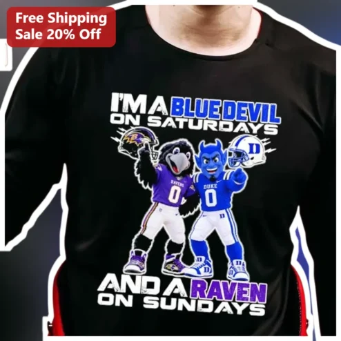 I'm A Blue Devil On Saturdays And A Raven On Sundays Long Sleeve Shirt