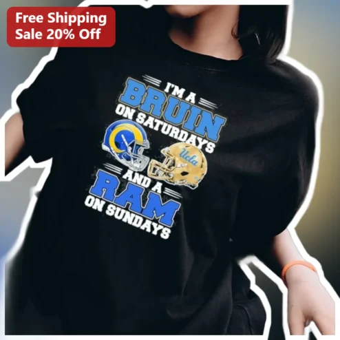 I'M A BRUIN ON SATURDAYS AND A RAM ON SUNDAYS Tee UCLA Bruins Colorado State Rams College Football Fan Gift