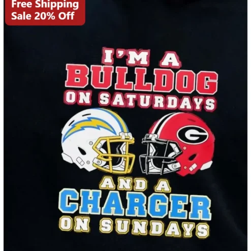 I'M A BULLDOG ON SATURDAYS AND A CHARGER ON SUNDAYS Tee