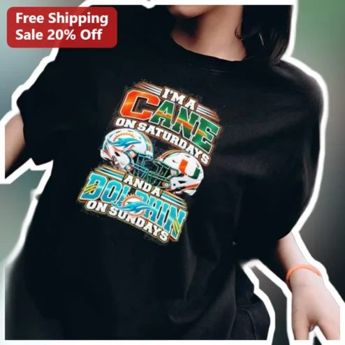 I'M A CANE ON SATURDAYS AND A DOLPHIN ON SUNDAYS Tee Funny Cane User Gift Mobility Humor Shirt