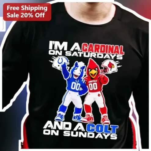 I'm A Cardinal On Saturdays And A Colt On Sundays Long Sleeve Shirt