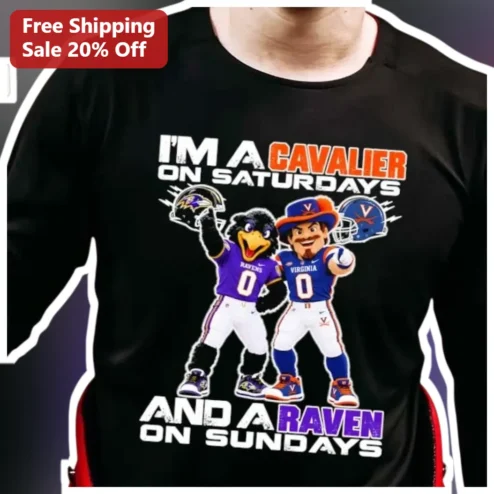 I'M A CAVALIER ON SATURDAYS AND A RAVEN ON SUNDAYS Long Sleeve Shirt