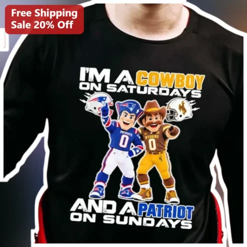 I'M A COWBOY ON SATURDAYS AND A PATRIOT ON SUNDAYS Tee