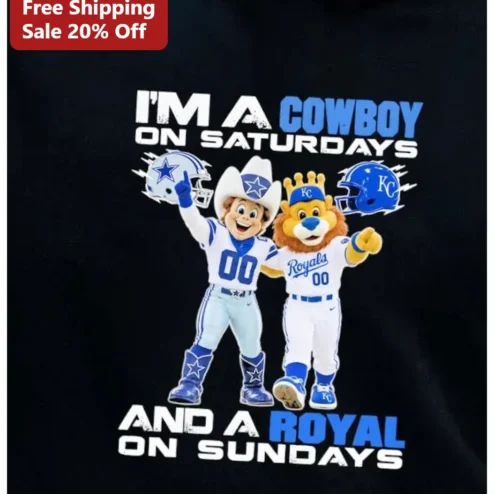 I'm A Cowboy On Saturdays And A Royal On Sundays Tee Funny Western Humor Graphic Shirt For Men Women