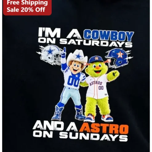 I'm A Cowboy On Saturdays And An Astro On Sundays Tee Western Humor Shirt