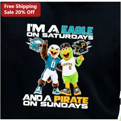 I'm A Eagle On Saturdays And A Pirate On Sundays Tee