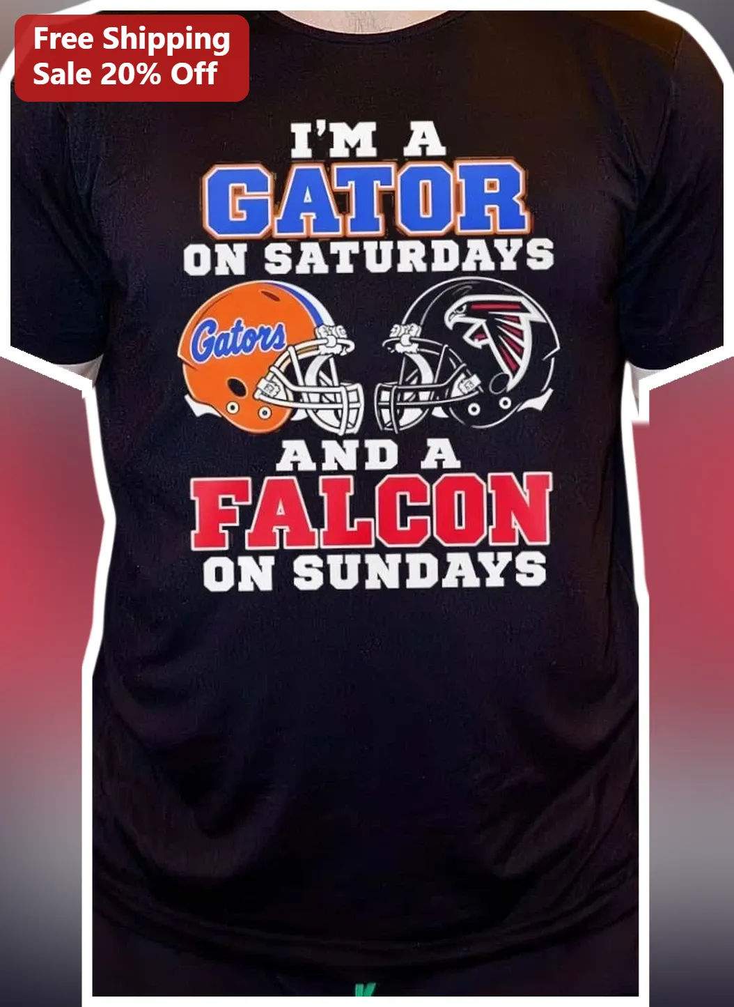 I'M A GATOR ON SATURDAYS AND A FALCON ON SUNDAYS Tee Florida Gators Atlanta Falcons Football Fan Gift