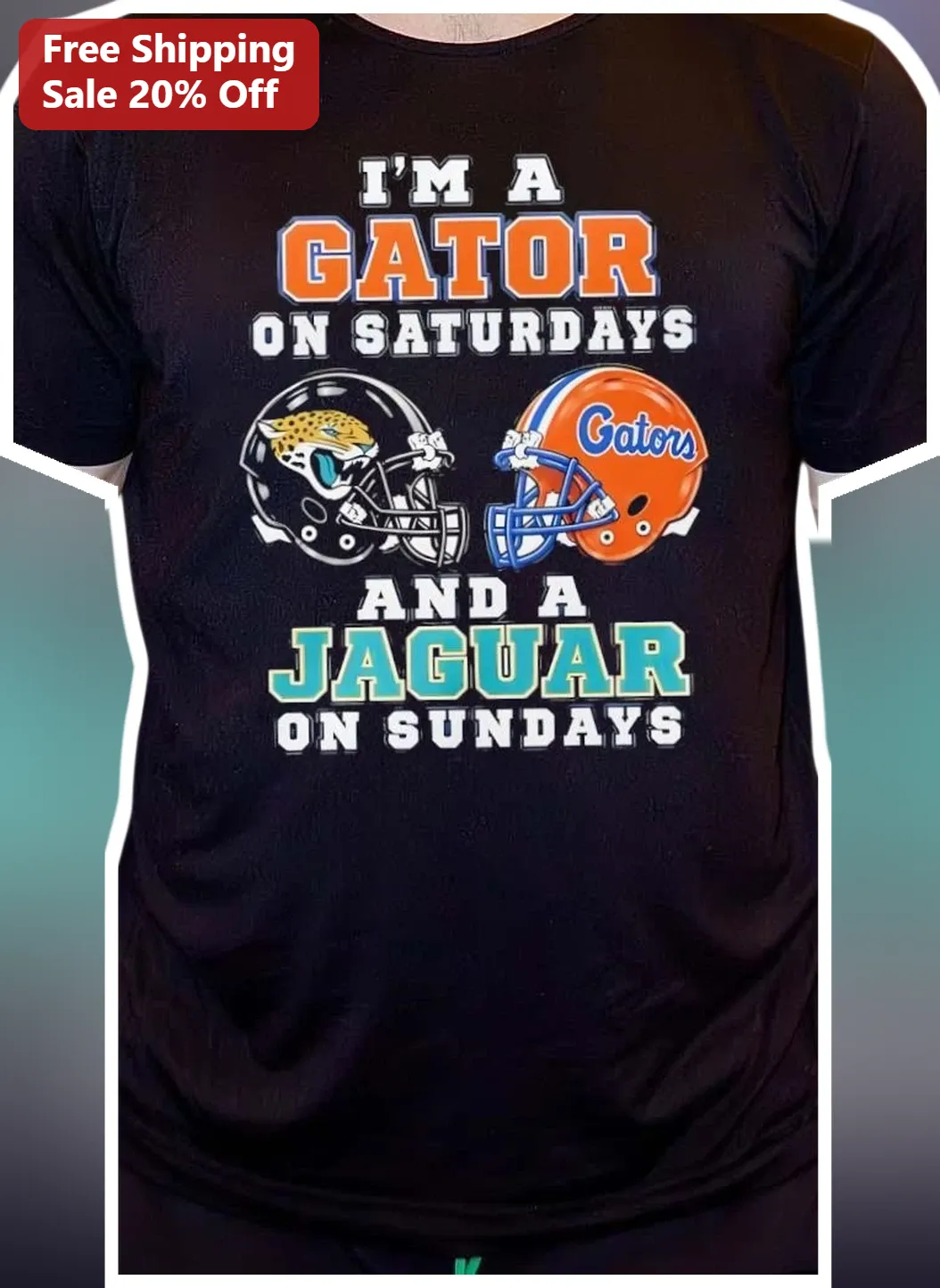 I'm A Gator On Saturdays And A Jaguar On Sundays Tee College Football NFL Fan Gift