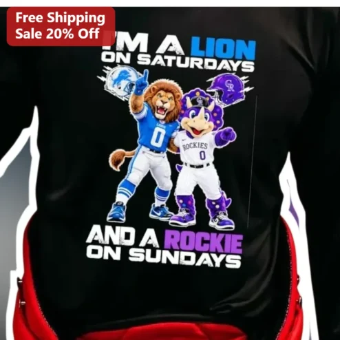 I'M A LION ON SATURDAYS AND A ROCKIE ON SUNDAYS Long Sleeve Shirt