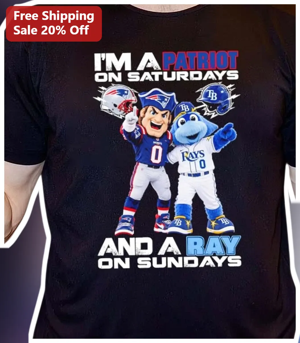 I'm A Patriot On Saturdays And A Ray On Sundays Tee Funny Sports Fan Gift