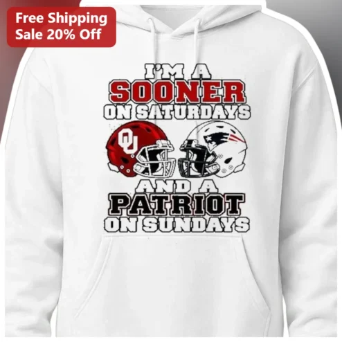 I'M A SOONER ON SATURDAYS AND A PATRIOT ON SUNDAYS Hoodie